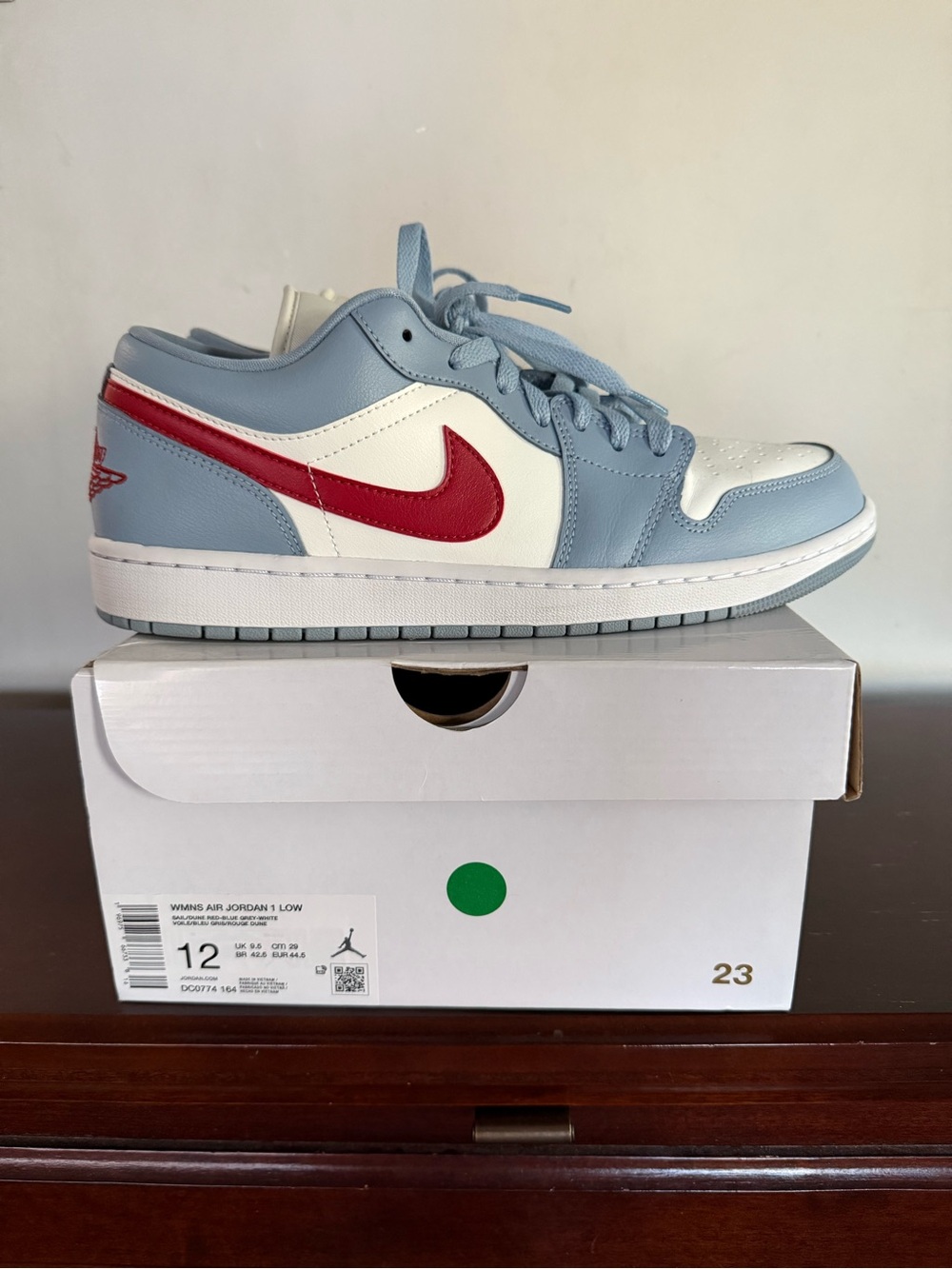 Nike Air Jordan 1 Low - Sail/Dune Red-Blue Grey-White
